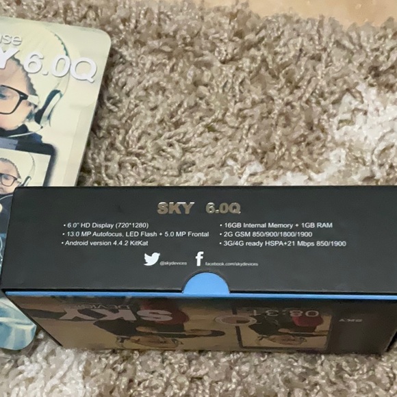 SKY 6.0Q COLOR BLACK ALL INFORMATION IS ON BOX with FLIP CASE BRAND NEW - Picture 6 of 8